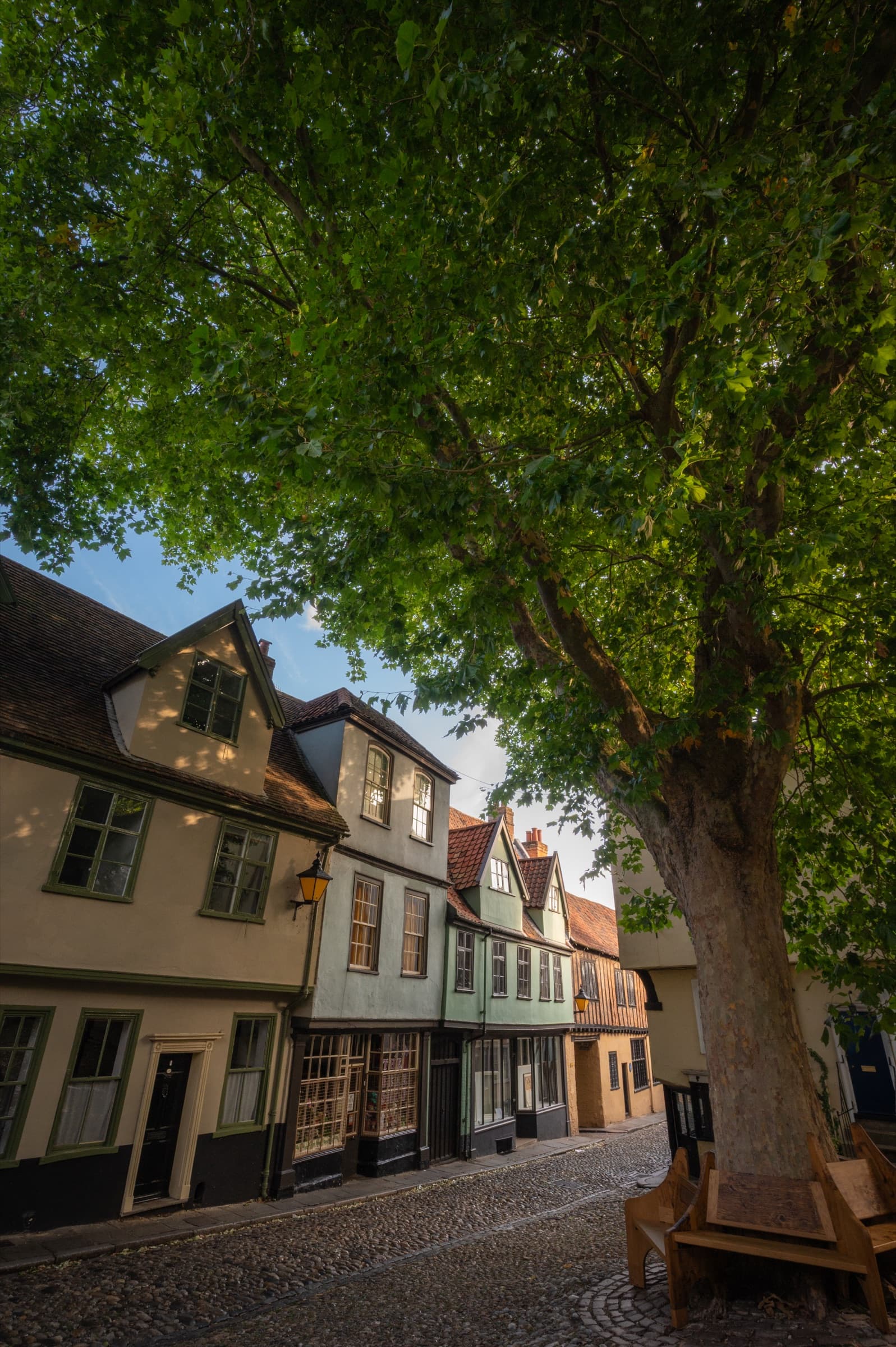 The cobbled lane at Elm Hill, Norwich