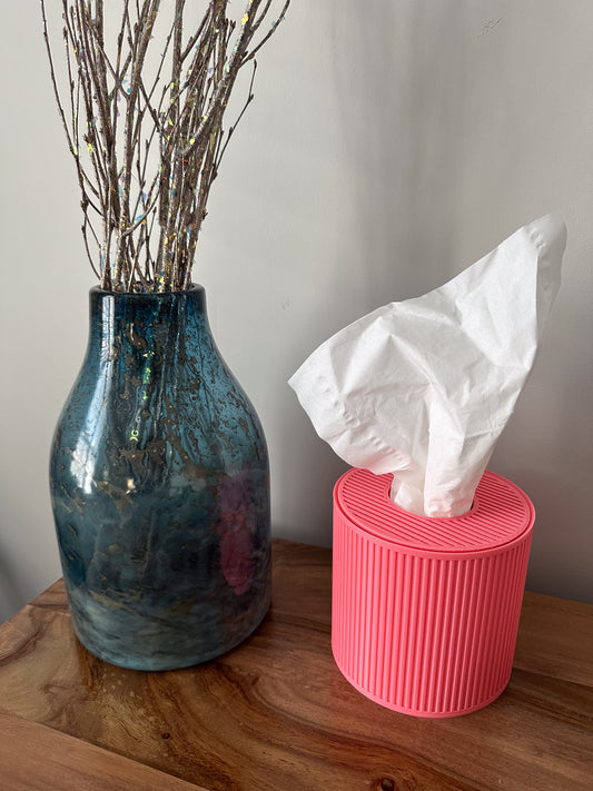Tissue Box Cover – Pink – Cylinder