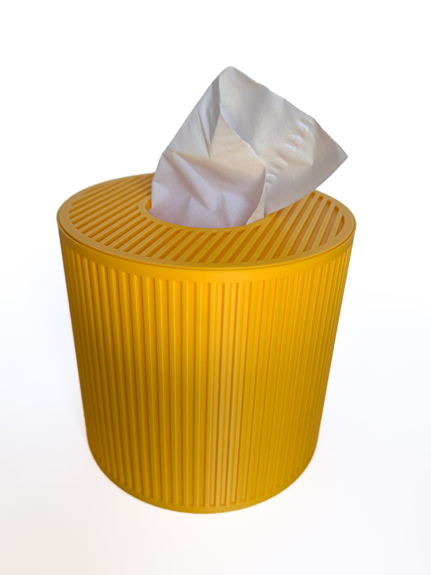 Tissue Box Cover – Yellow – Cylinder